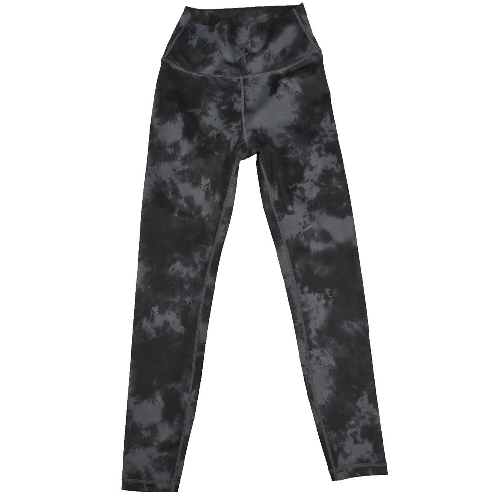 ALLFENIX Leggings Womens Small Black Gray Tie Dye High‎ Rise Yoga Activewear